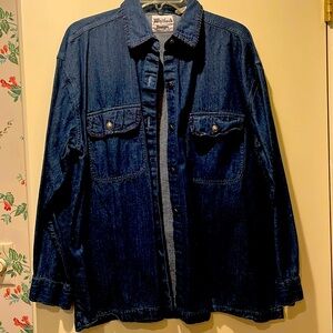 Whitlock Designs vintage 100% cotton blue denim shirt